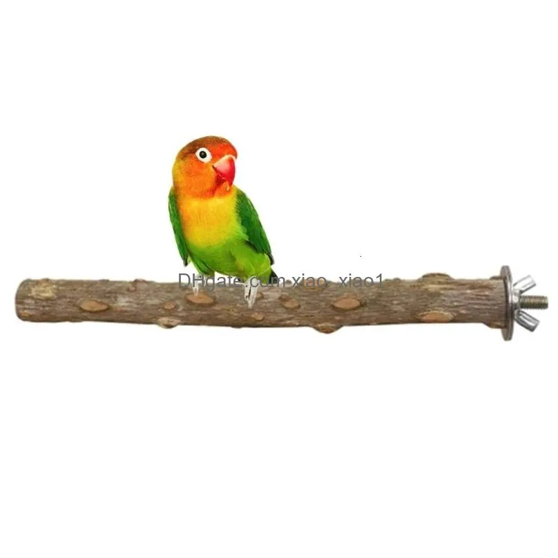 other bird supplies 4pcs parrot perch chew bite toys claw grinding prickly wood training play stand platform cage accessories 230925