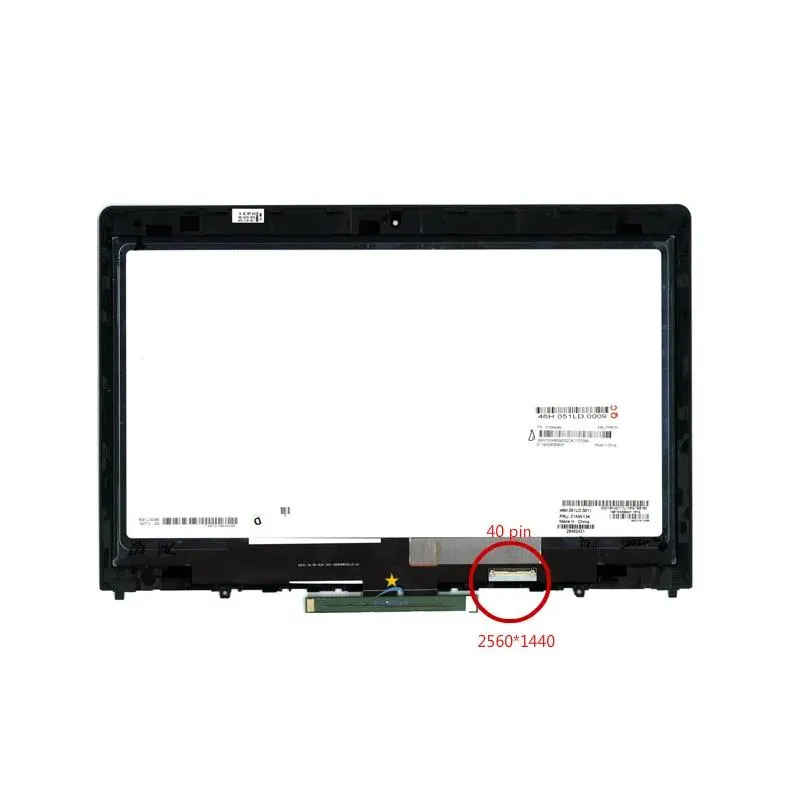 yoga 460 original new full  thinkpad yoga 460 20em yoga p40 20gq fhd qhd lcd led touch screen digitizer assembly bezel5873071