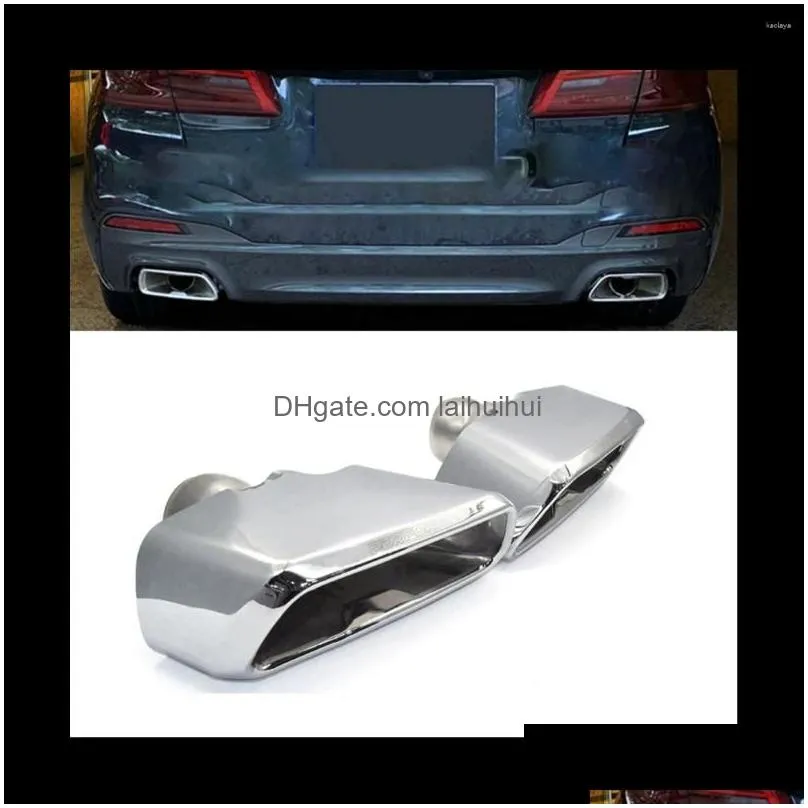 exhaust system muffler mp style square port tailpipe automobile for 5 series g30 g38 540 530 2023 a