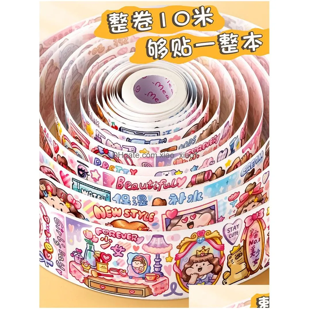 wholesale adhesive tapes meat ball tape whole roll film hand account is sticker childrens diy decoration 230627