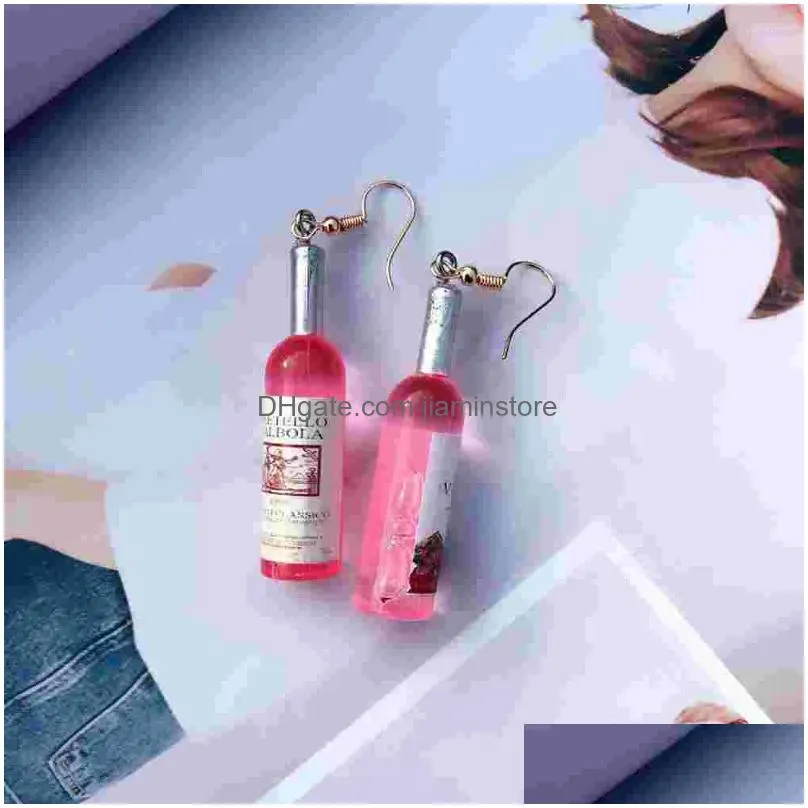 Dangle & Chandelier Dangle Earrings 1 Pair Of Bottle Shaped Ear Hooks Jewelry Water Pendant Drop For Drop Delivery Jewelry Earrings Dho1H