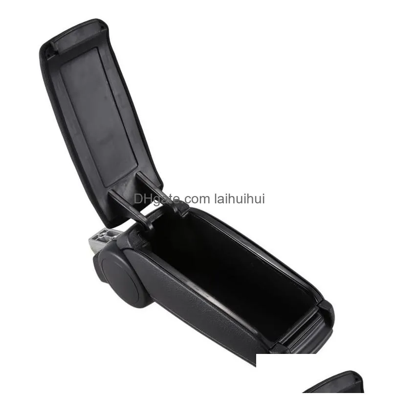 car organizer storage box leather armrest for smart 453 fortwo forfour 2023-2023 interior accessories black