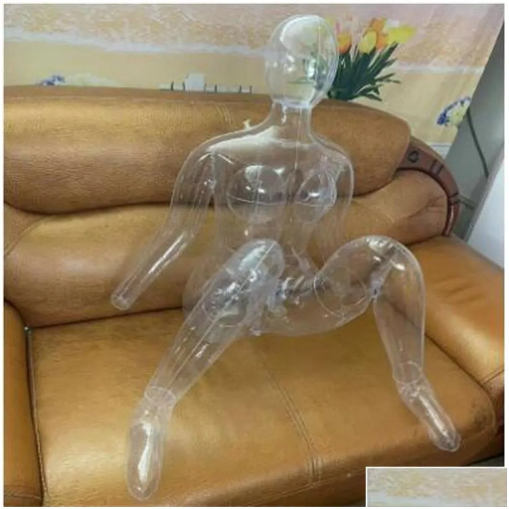 Other Health & Beauty Items 2023 Inflatable Female Cloth Head Dress Art Mannequin Transparent Whole Inflation Shooting Maniqui For Y D Dhu5E