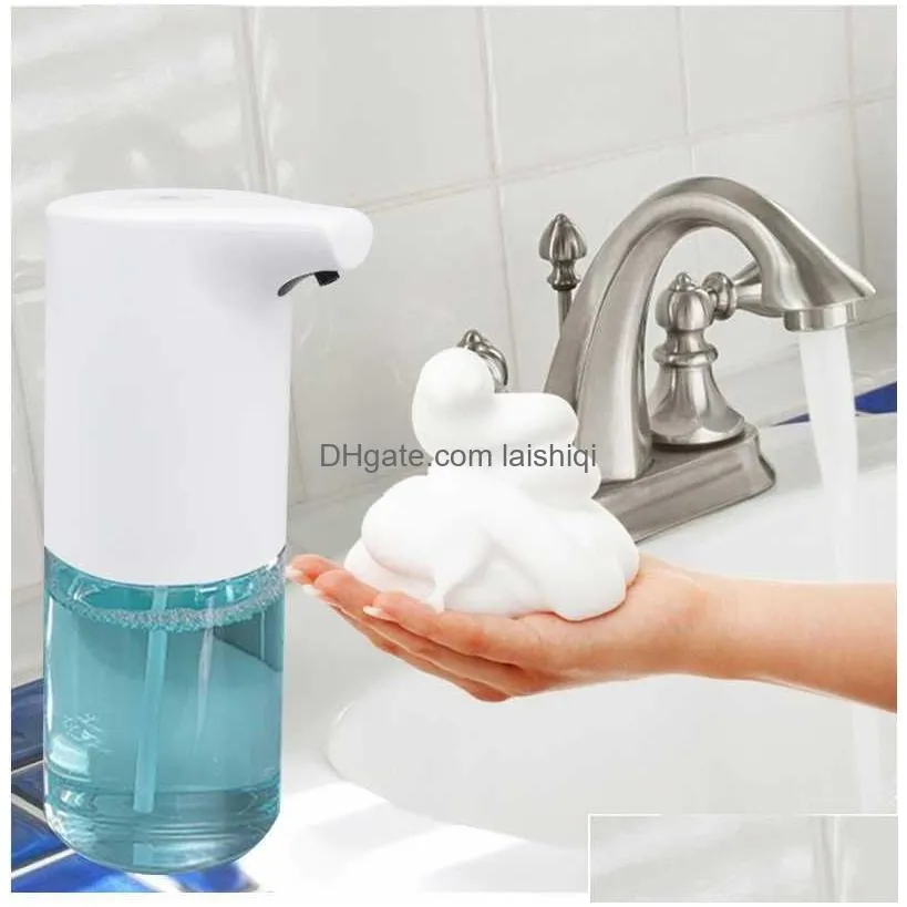 350ml automatic touchelss dispenser usd charging infrared induction soap foam dispenser kitchen hand sanitizer bathroom accessories drop