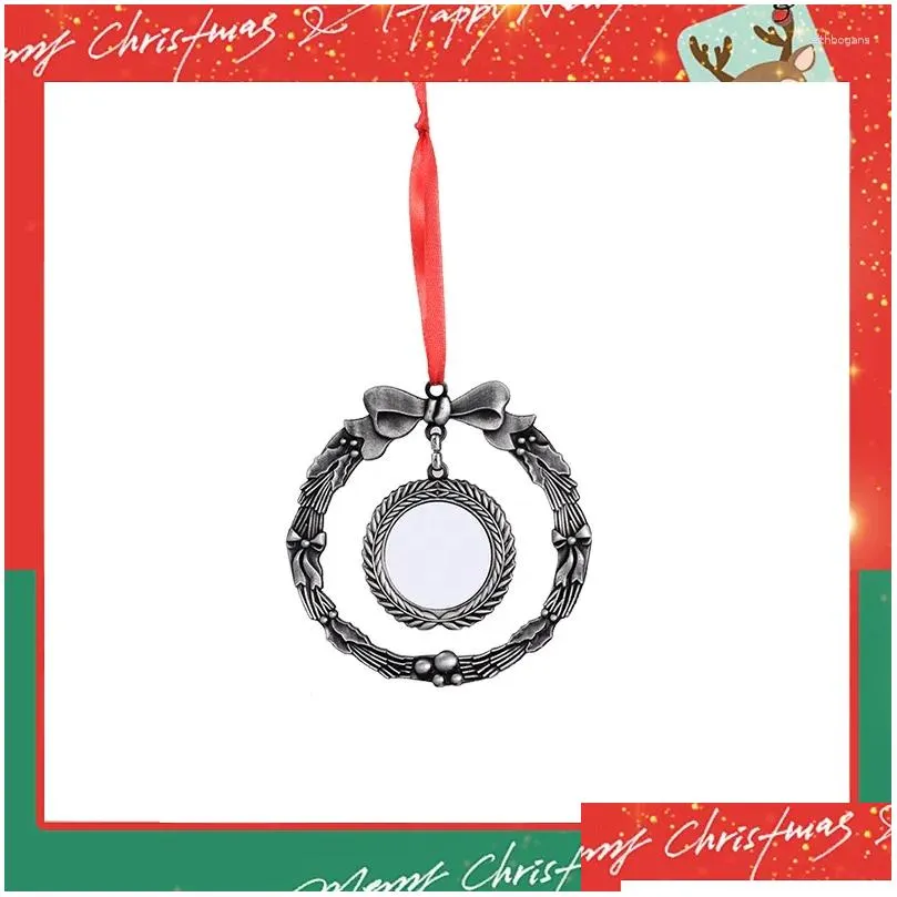 christmas decorations 12pcs style blank sublimation metal decoration pendant personalized diy gifts