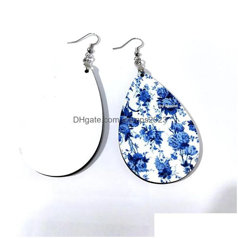 Pendants Different Sz Tear Drop Earrings Sublimation Ear Pendants Custom Wooden Blank Earring Diy Jewelry Z11 Drop Delivery Home Garde Dh8M4