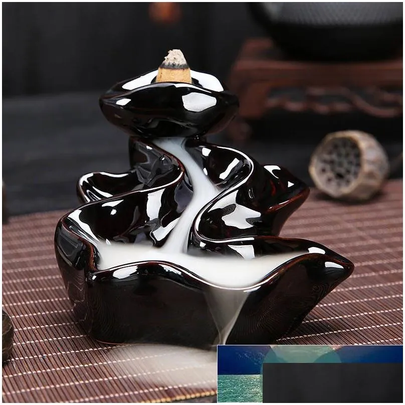 Fragrance Lamps 1Pcs Home Decor Backflow Stick Incense Burnerceramic Burner Ornaments Use In Drop Delivery Home Garden Home Decor Home Dhzis