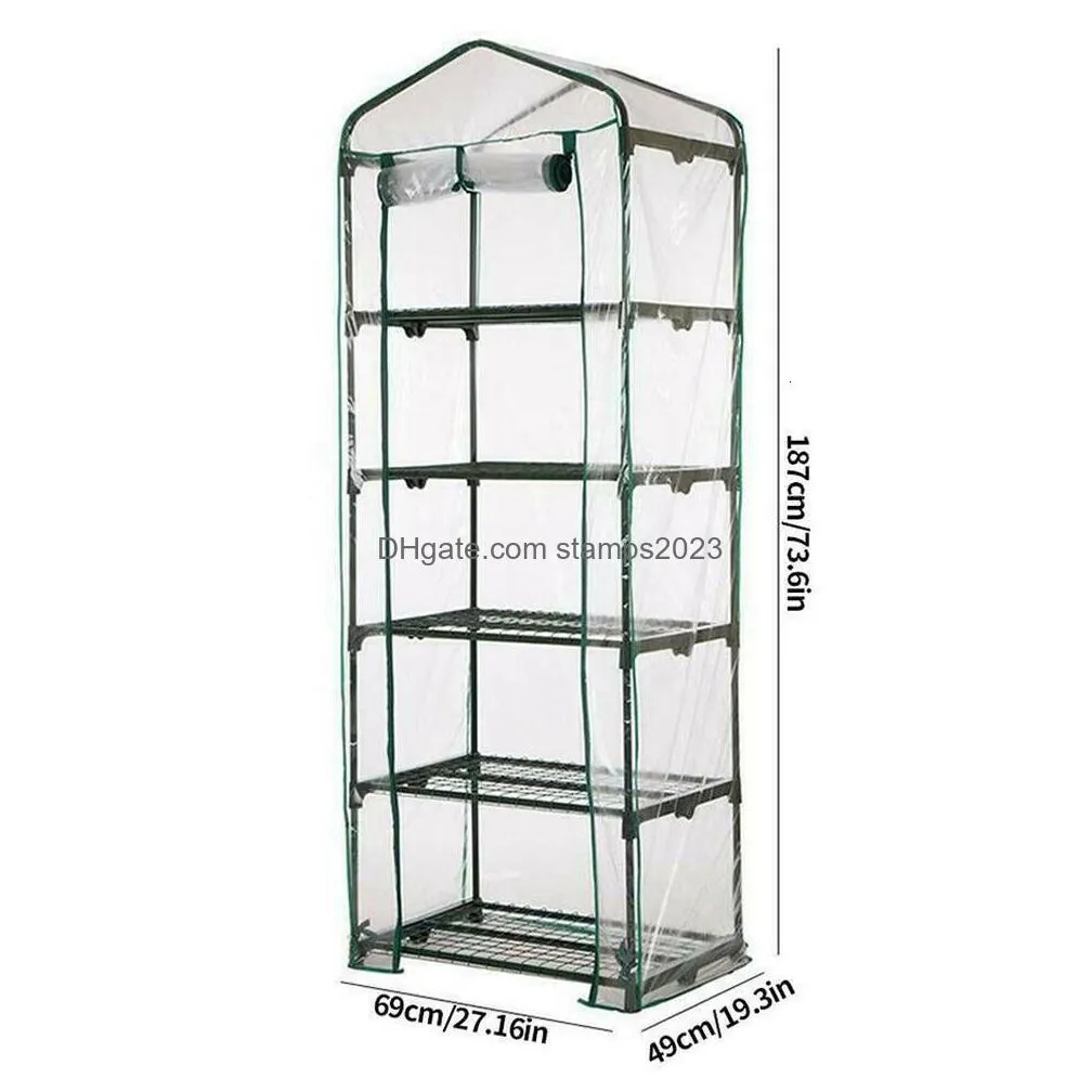 Garden Greenhouses Pvc Transparent Waterproof Plant Er Mini Greenhouse Plastic Outdoor Plants Grow House Supplies 230601 Drop Deliver Dhphh