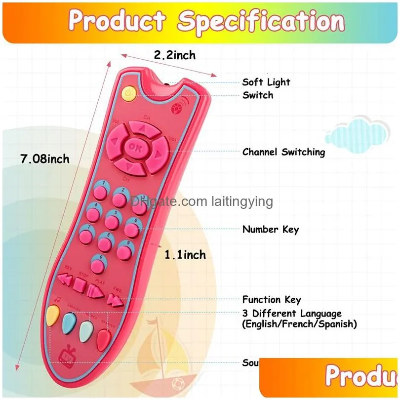 toy walkie talkies baby tv remote control kids musical early educational s simulation children learning for born gifts 230307