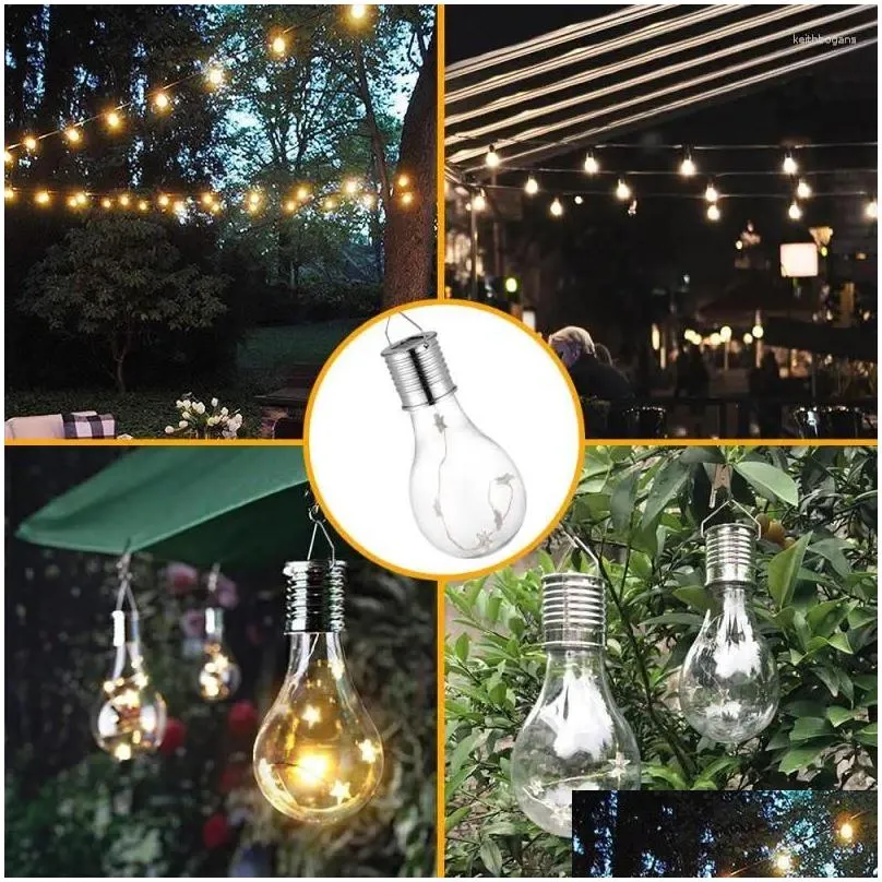 Led Strings Strings Solar Garden Decorative Led Light Bb Outdoor Waterproof Hanging Lights Color Fairy Tale Lamp For Patio Wedding Dro Dhvhp
