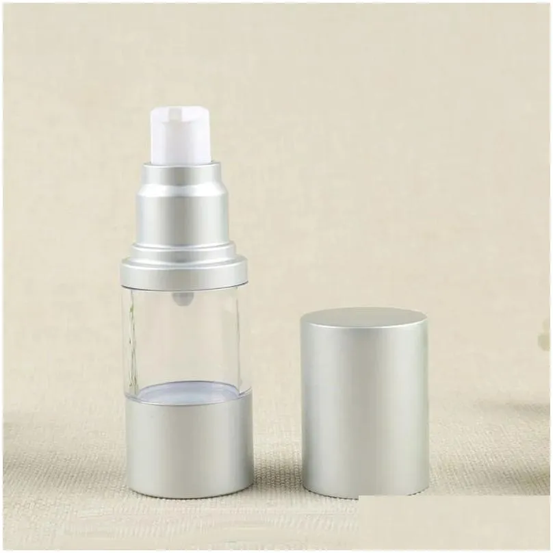 Packing Bottles Wholesale 15 30 50 Ml Airless Pump Bottle Refillable Cosmetic Container Makeup Foundations And Serums Lightweight Leak Dh0Ig