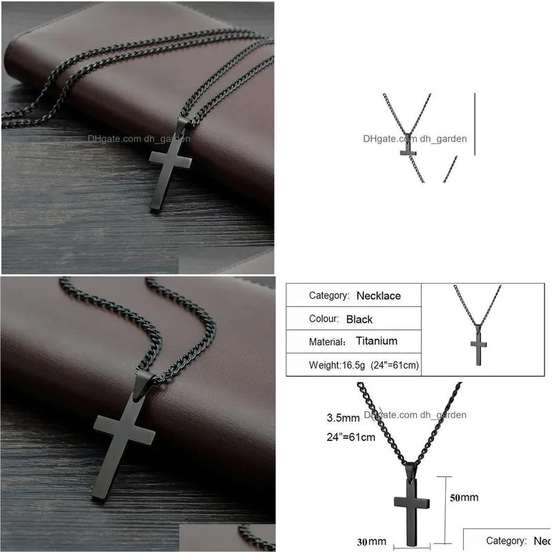 Pendant Necklaces Christian Pray Jesus Charm Cross Necklaces Pendants For Men Women Gifts Fashion Stainless Steel Jewelry Bl Dhgarden Dhg0K