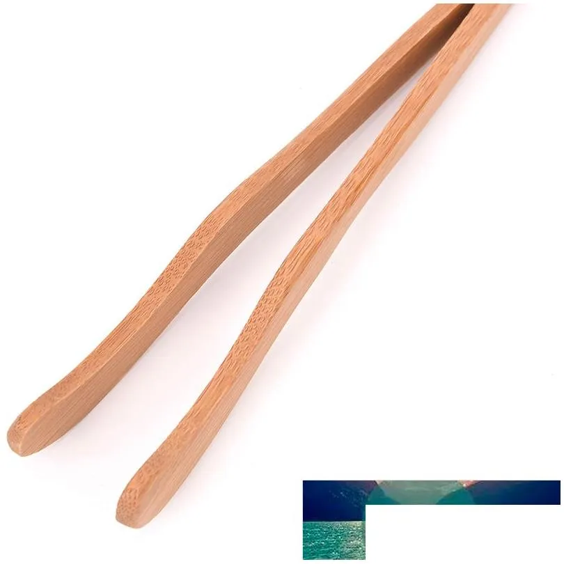 Other Drinkware Natural Bamboo Handmade Tea Clips Tweezers Curved Straight Kung Fu Tool 1Pc Drop Delivery Home Garden Kitchen, Dining Dhwkc