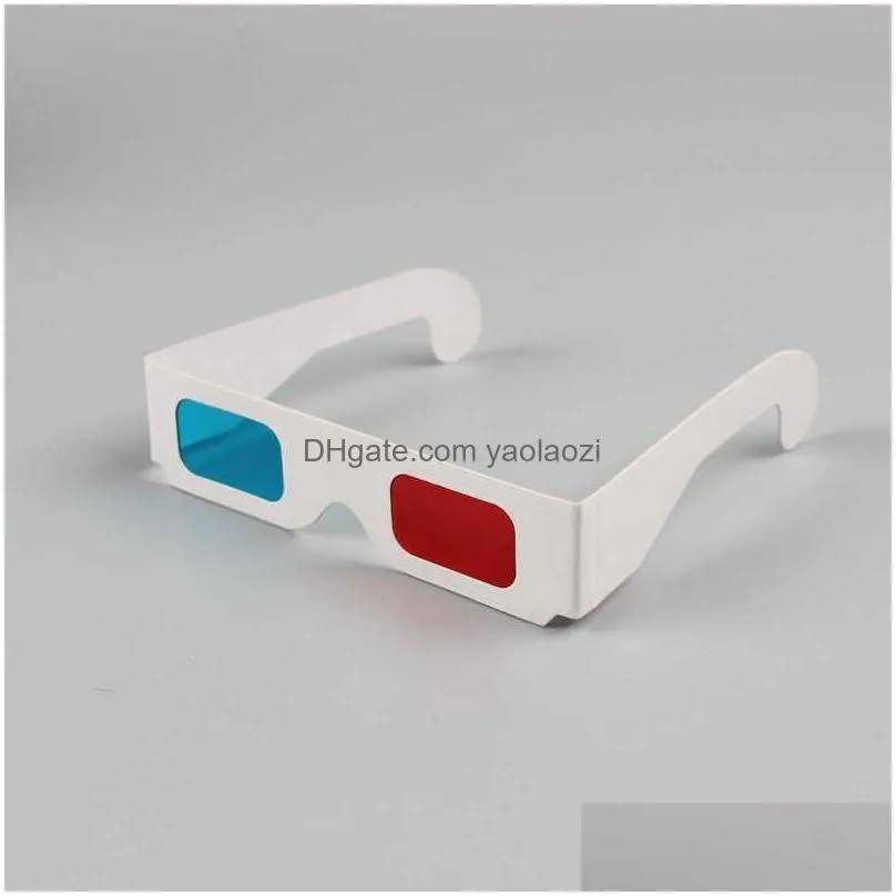 3d paper glasses red blue cyan paper card universal anaglyph offers a sense of reality movie dvd