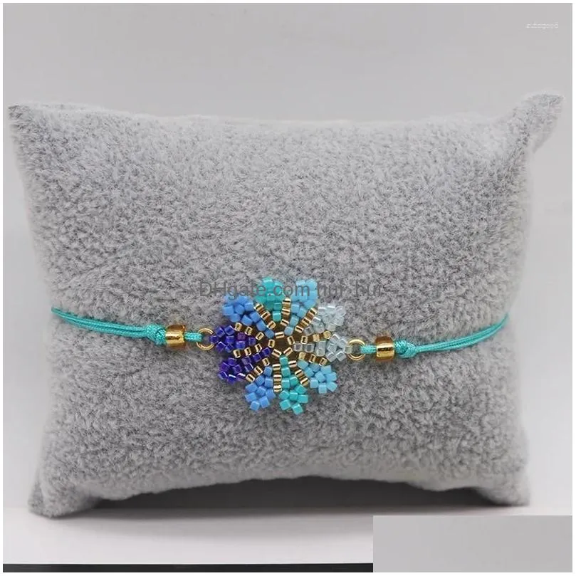 strand bluestar luxury colorful flower charm bracelet for women gift high quality miyuki jewelry wholesale