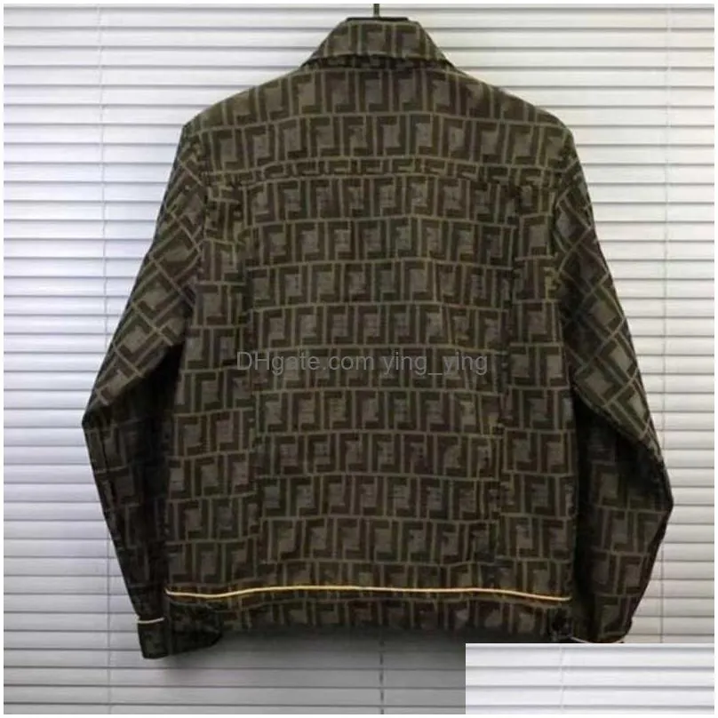 jacquard embroidered denim jackets men women cardigan coat designer jacket jeans baseball jacket hip hop sweatshirt casual shirt