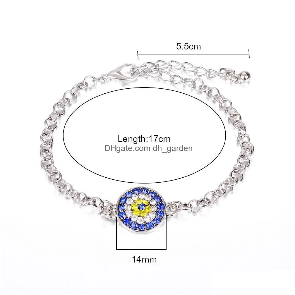 Chain Fashion Adjustable Size Round Crystal Flower Chain Bracelets For Women Young Girls Sliver Plated Bracelet Elegant Jew Dhgarden Dh47X