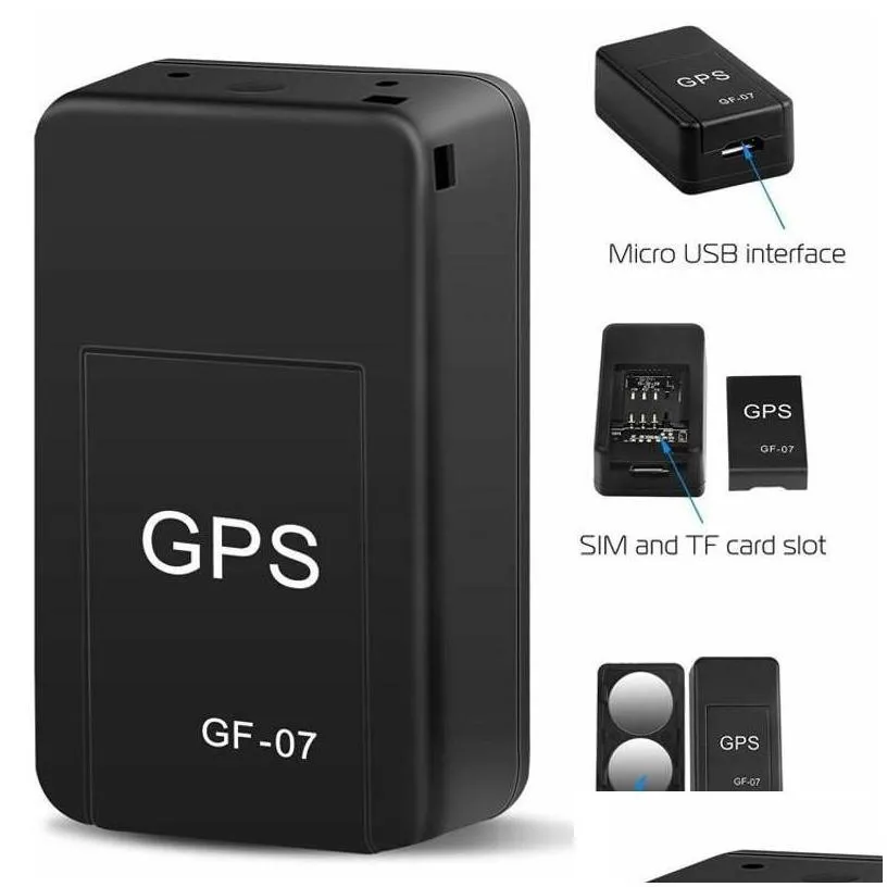 Gps Car & Accessories Car Accessories New Mini Find Lost Device Gf-07 Tracker Real Time Tracking Anti-Theft Anti-Lost Locator Strong M Dh8Bh