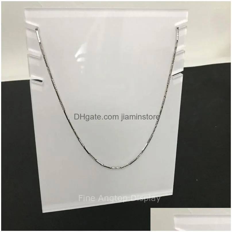 Jewelry Pouches, Bags Jewelry Pouches L Shaped White Acrylic Short Necklace Display Stand Shelf 20Cm Height Drop Delivery Jewelry Jewe Dhmcb