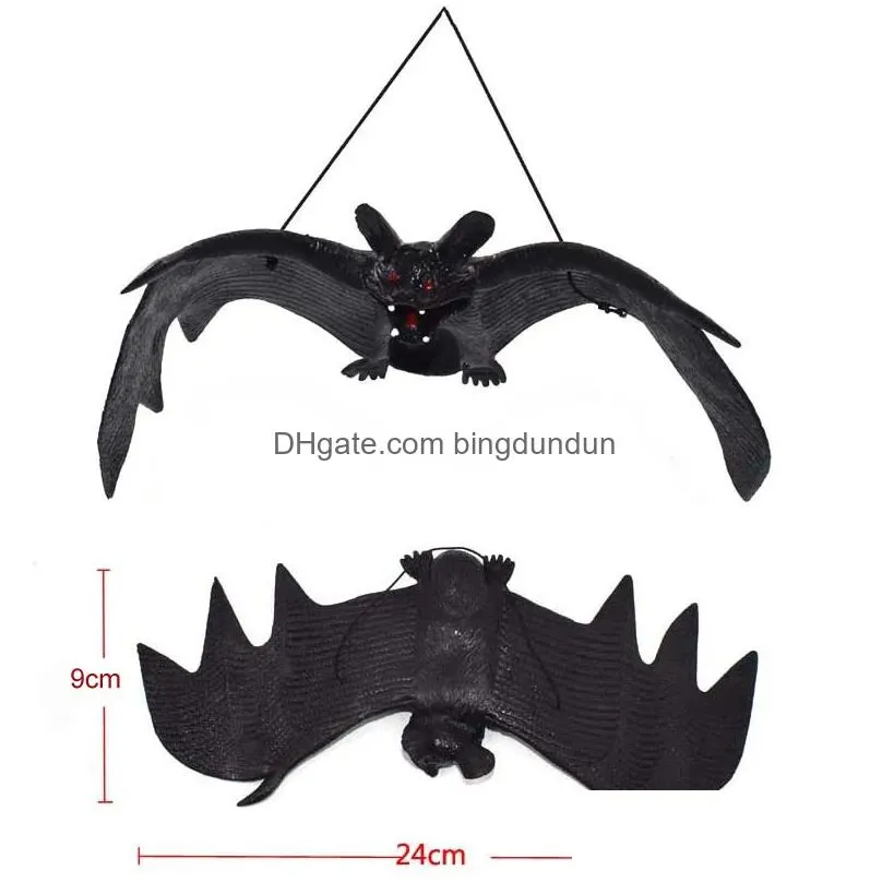 Other Festive & Party Supplies Halloween Simation Bats Trick Toy Hanging Vampire Pendant Scary Bat April Fool039S Day Decorations Part Dhyoa
