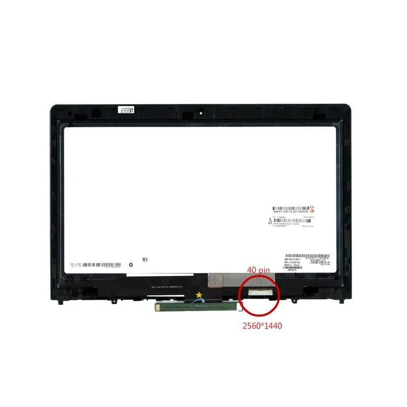 yoga 460 original new full  thinkpad yoga 460 20em yoga p40 20gq fhd qhd lcd led touch screen digitizer assembly bezel5873071