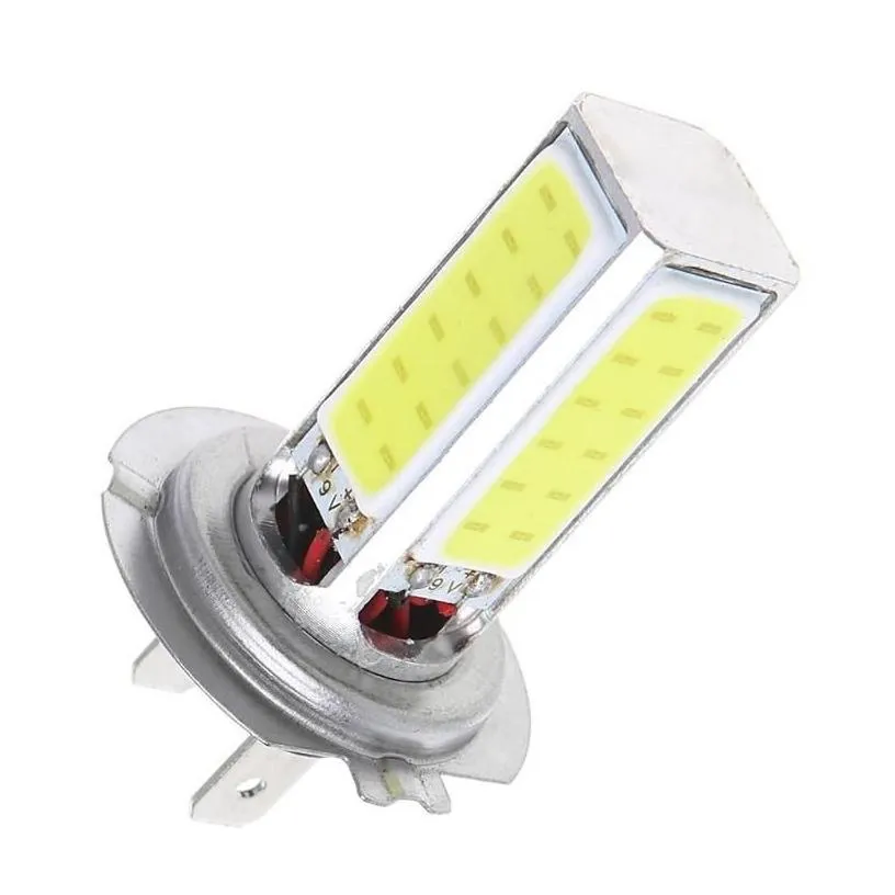 Car Headlights Super High Power Cob 20W H7 Led White Light Lamp Bb For Fog Driving / Drl Drop Delivery Mobiles Motorcycles Lights Dh7Xj