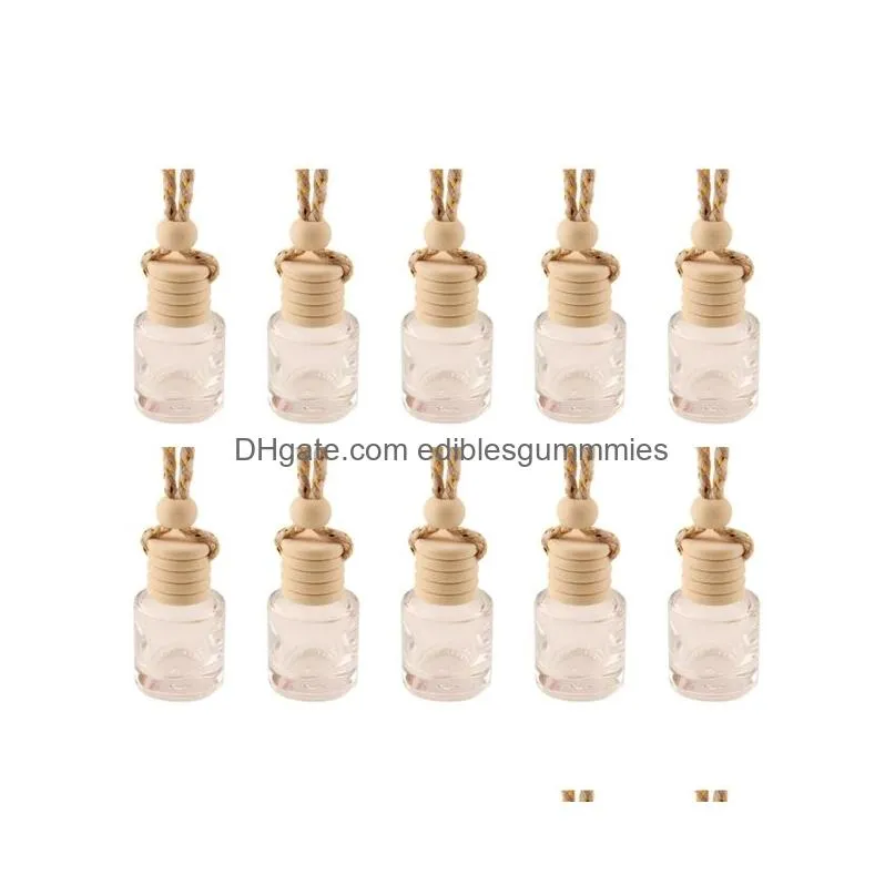 stock car hanging glass bottle empty perfume aromatherapy refillable diffuser air fresher fragrance pendant ornament fy5288 0704