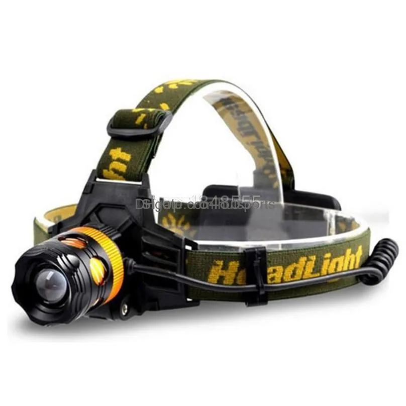 Headlamps Zoomable Led Headlight Lampe Frontale Q5 Torch Headlamp Head Lamp White Yellow Blue Light For Fishingr1 Drop Delivery Spor Dhs1Q