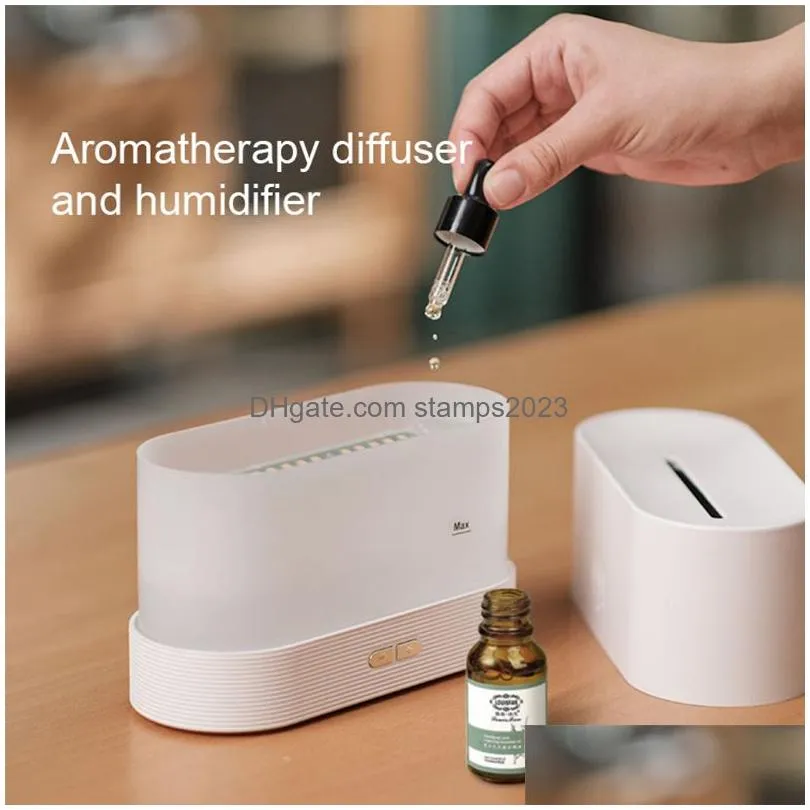  Oils Diffusers Kinscoter Aroma Diffuser Air Humidifier Trasonic Cool Mist Maker Fogger Led Oil Flame Lamp Difusor 230617 Dr Dhekw