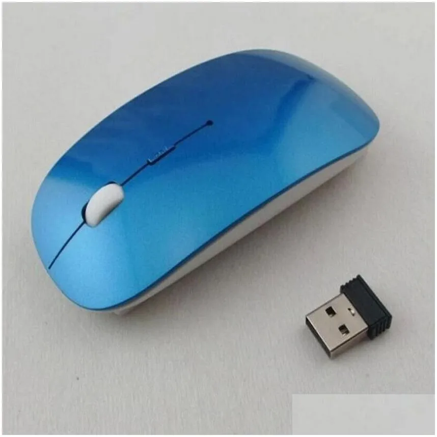 Mice 2.4G Wireless Mouse Optical Usb Receiver 1200Dpi 3D Bluetooth Mice For Laptops Pc Computer Desktop At Home Office Drop Delivery C Dhf6H