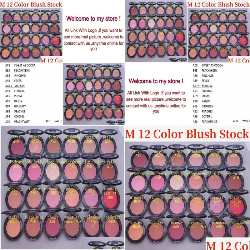 m brand blush 12 color girl face beauty makeup sheertone blush faed a joues 6g luxury brand women cosmetics with free shipping