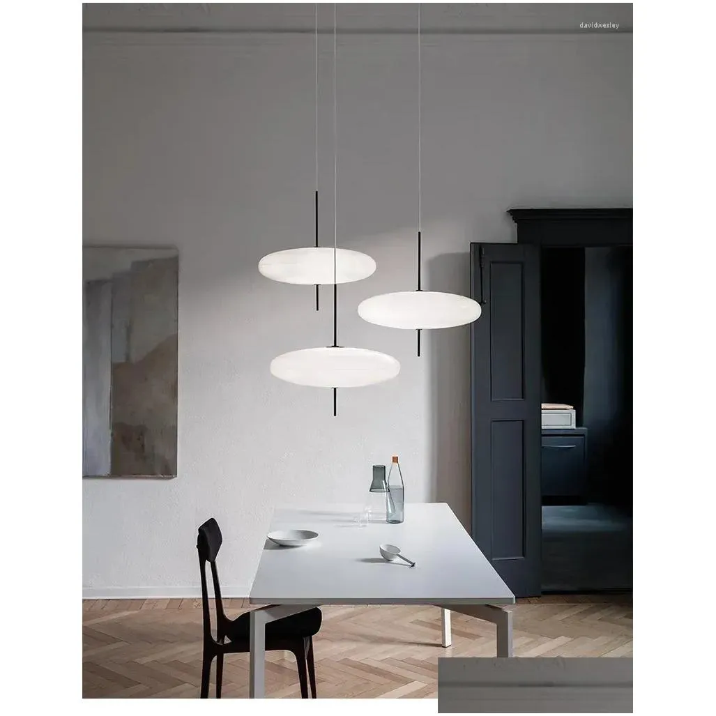 Pendant Lamps Nordic Modern Lamp Flying Saucer Lights Art Dining Room Study Bedroom Drop Delivery Dhlp1