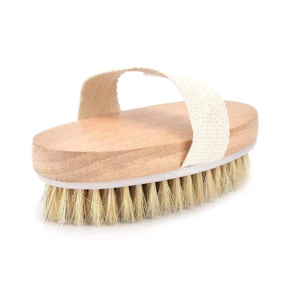 stock bathing brush soft natural bristle the spa the dry skin without handle wooden bath shower brush spa exfoliating body brush
