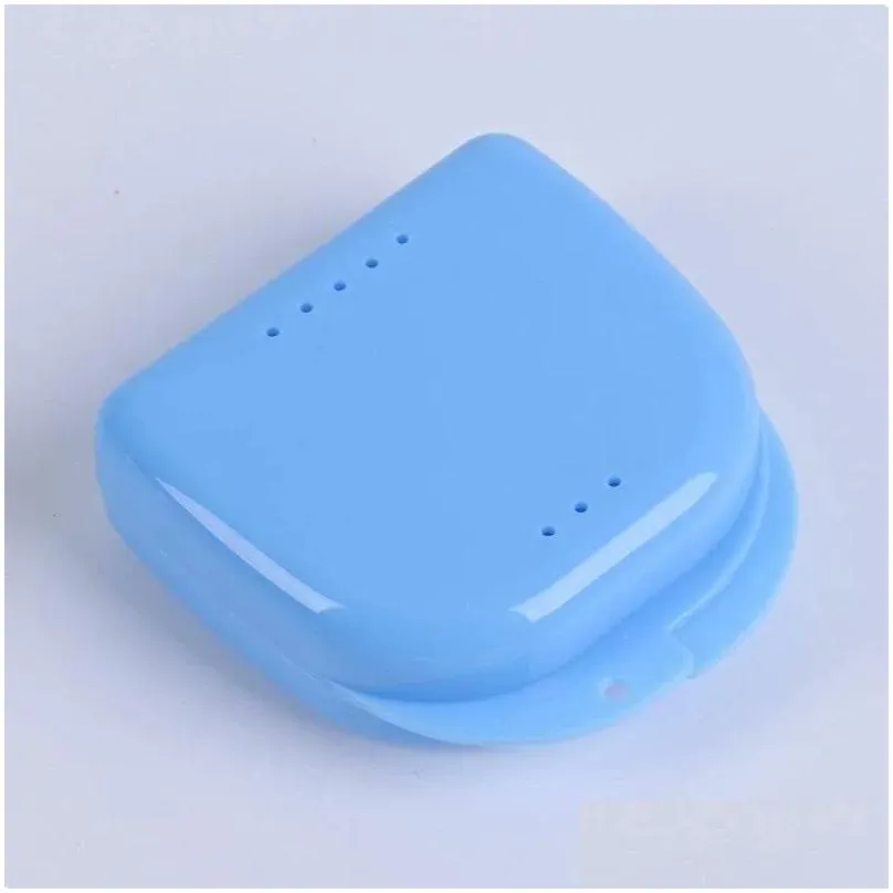 customizable plastic denture box high quality muti color dental guard case plastic orthodontic dental retainer case small