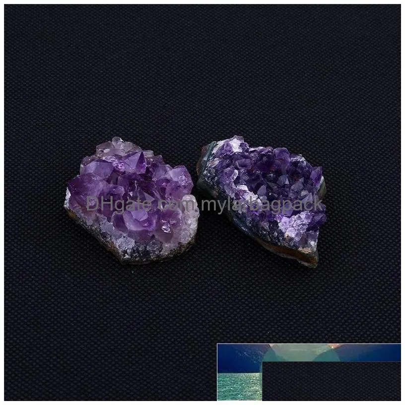 Craft Tools Natural Amethyst Quartz Crystal Cluster Healing Stones Specimen Home Decoration Crafts Piedras Naturales Y Minerales Drop Dh8Tw