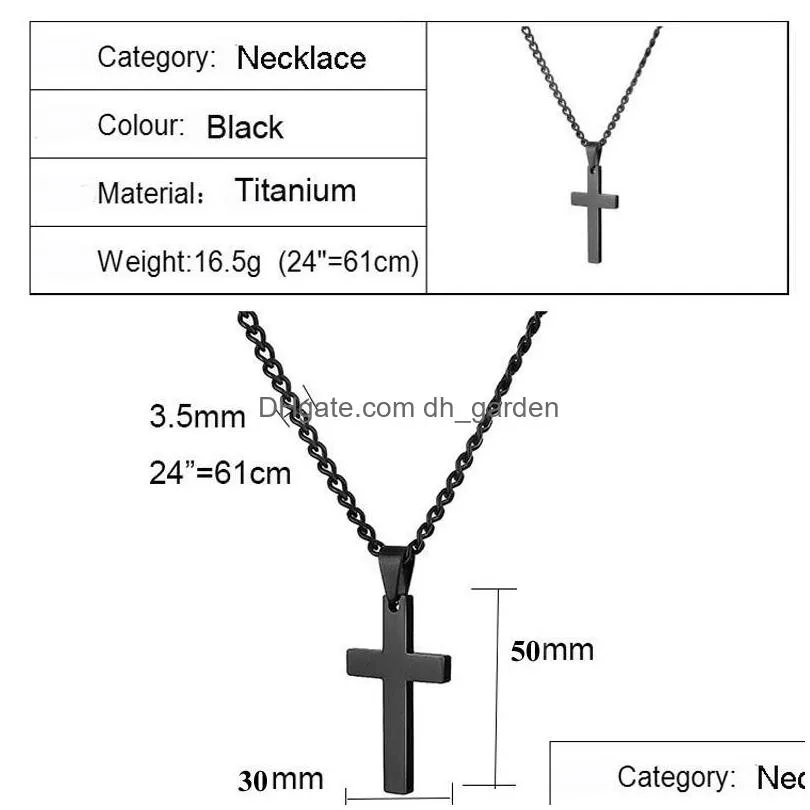 Pendant Necklaces Christian Pray Jesus Charm Cross Necklaces Pendants For Men Women Gifts Fashion Stainless Steel Jewelry Bl Dhgarden Dhg0K