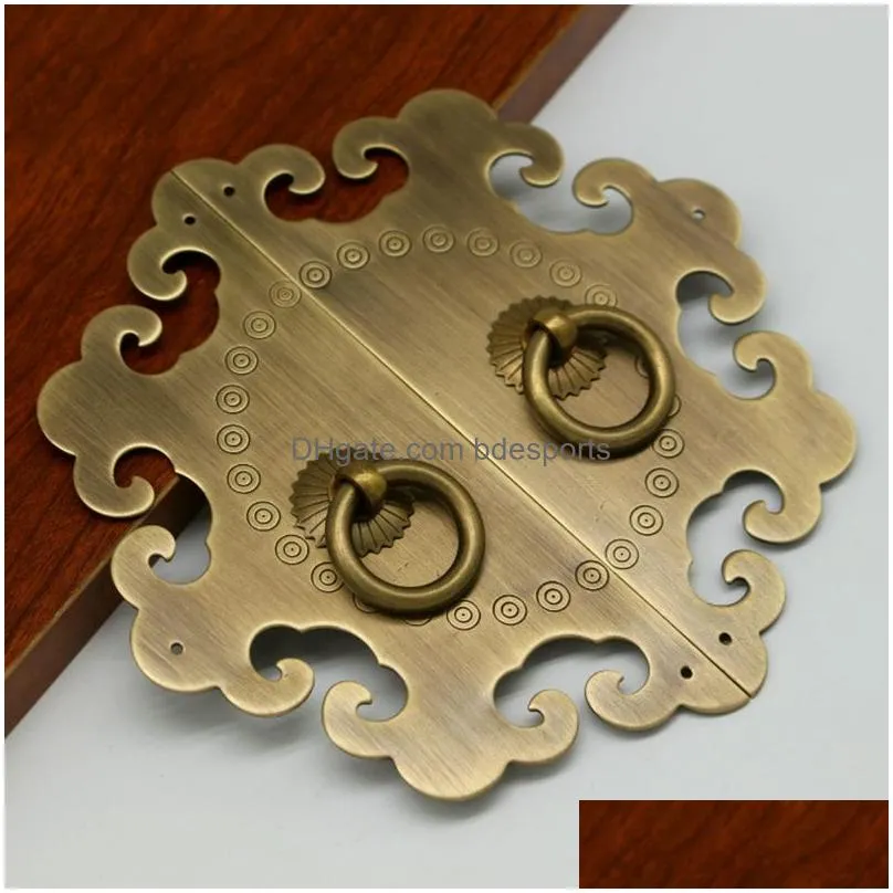 Handles & Pulls 122/155Mm Cloud Chinese Antique Der Circle Knob Furniture Door Handle Hardware Classical Wardrobe Cabinet Shoe Closet Dhjif