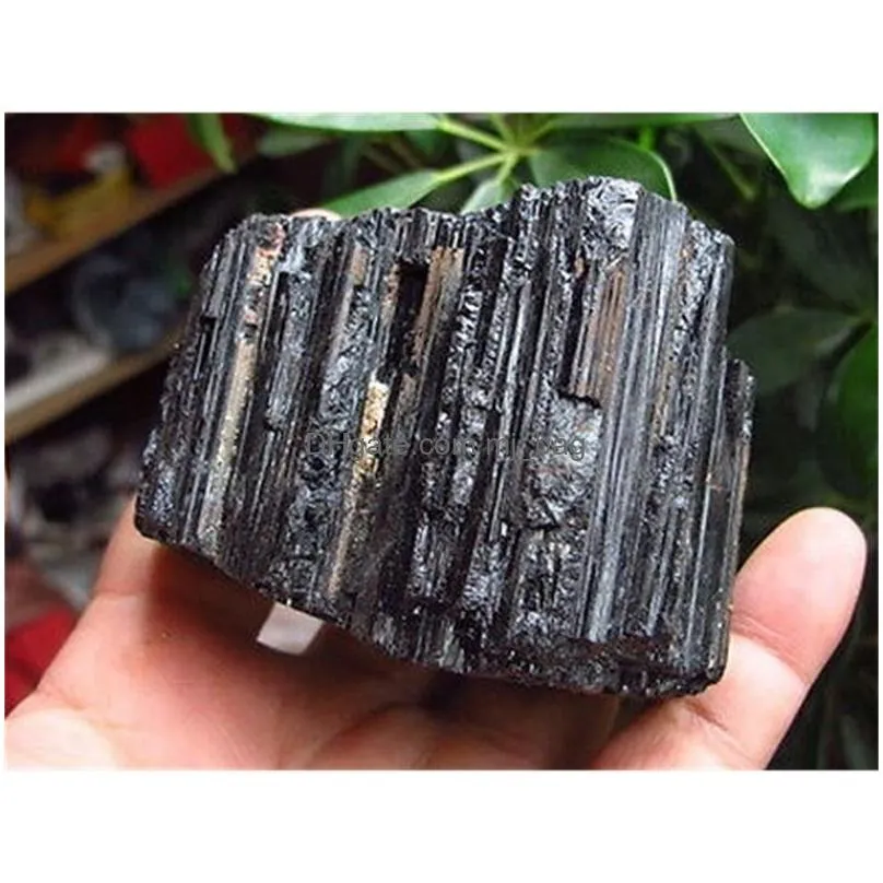 Decorative Objects & Figurines 350G Natural Black Tourmaline Crystal Stone Original 201125 Drop Delivery Home Garden Home Decor Home A Dhqyk