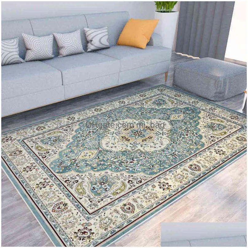 Carpets Bohemian Style Rug Living Room Floor Carpet Customized Kitchen Bedroom Balcony Restaurant 3D Printed Anti Slip Home Decoration Dhy4A