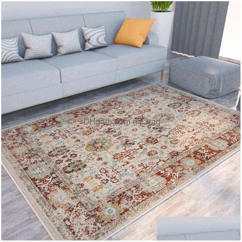 Carpets Bohemian Style Rug Living Room Floor Carpet Customized Kitchen Bedroom Balcony Restaurant 3D Printed Anti Slip Home Decoration Dhy4A