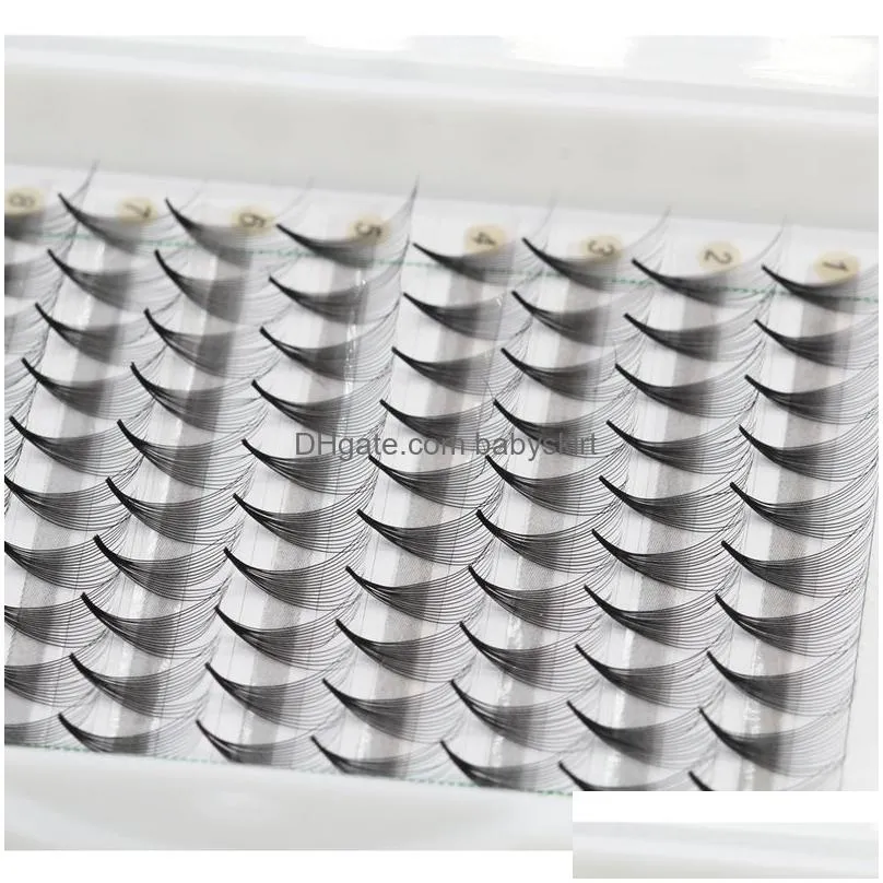 Makeup Tools Aguud Slim N Base Eyelash Extension 5D 6D 8D 10D 12D 14D Thin Pointy Stem Lash Premade Volume Fans False Eyelashes Supern Dhisj