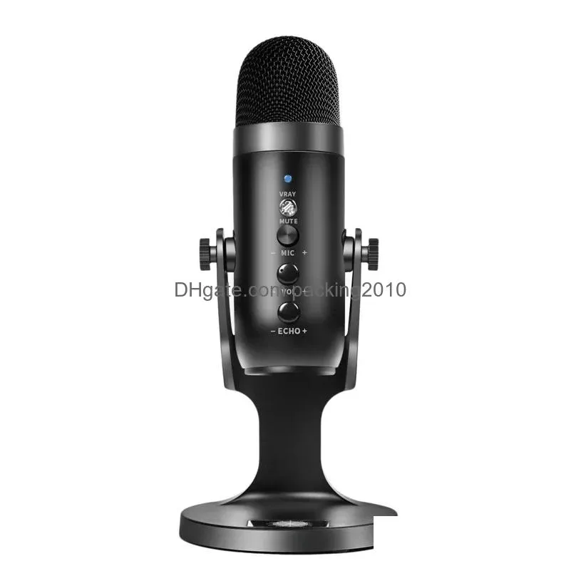 Microphones Condenser Microphone Usb Filter For Laptop Pc Recording Broadcast And Game Drop Delivery Dh6Zd