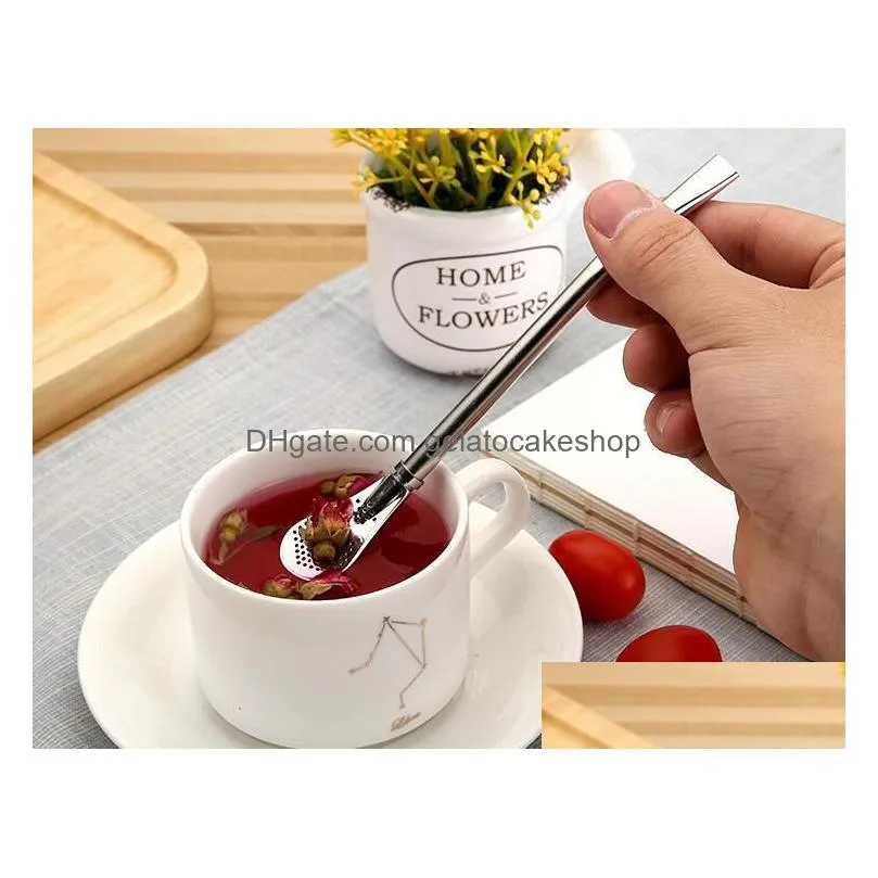 304 stainless steel bombilla straws yerba mate filter straw stainless steel drinking yerba mate straw gourd bombilla filter spoons