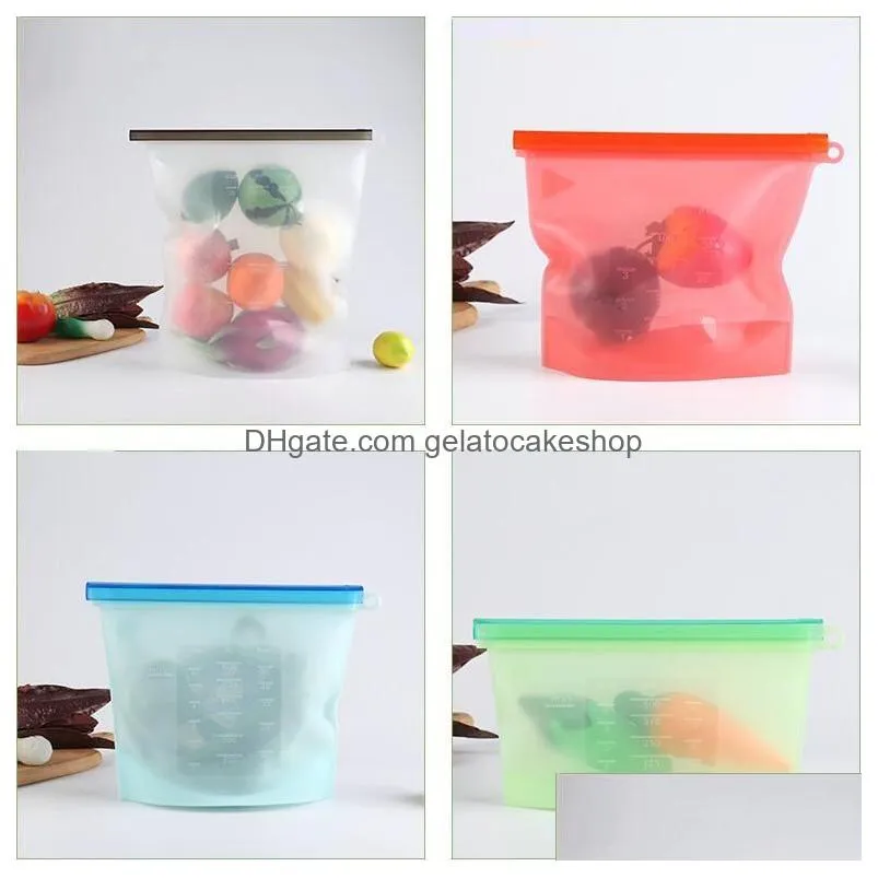 1823cm reusable silicone food preservation bag airtight seal food storage container versatile cooking bag 4 colors in stock