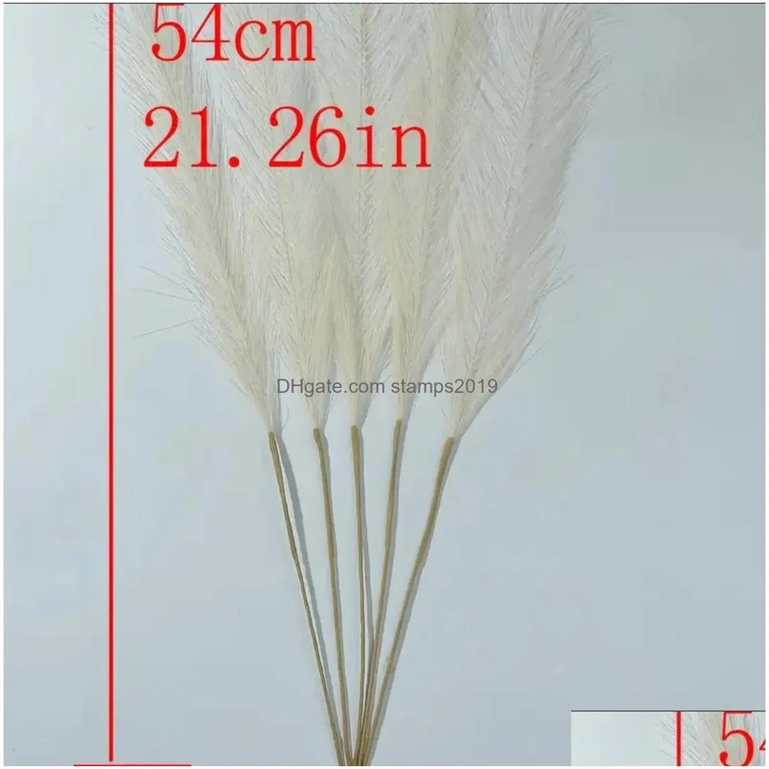 1 pack 5pcs faux pampas grass large tall fluffy artificial fake flower boho decor bulrush reed grass for vase filler farmhouse home wedding