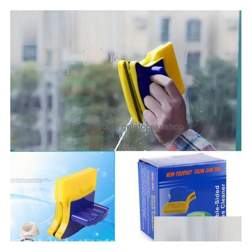 10pcs multi function glass wiper double side magnetic cleaning brush portable household window cleaner tool for 38mm glass