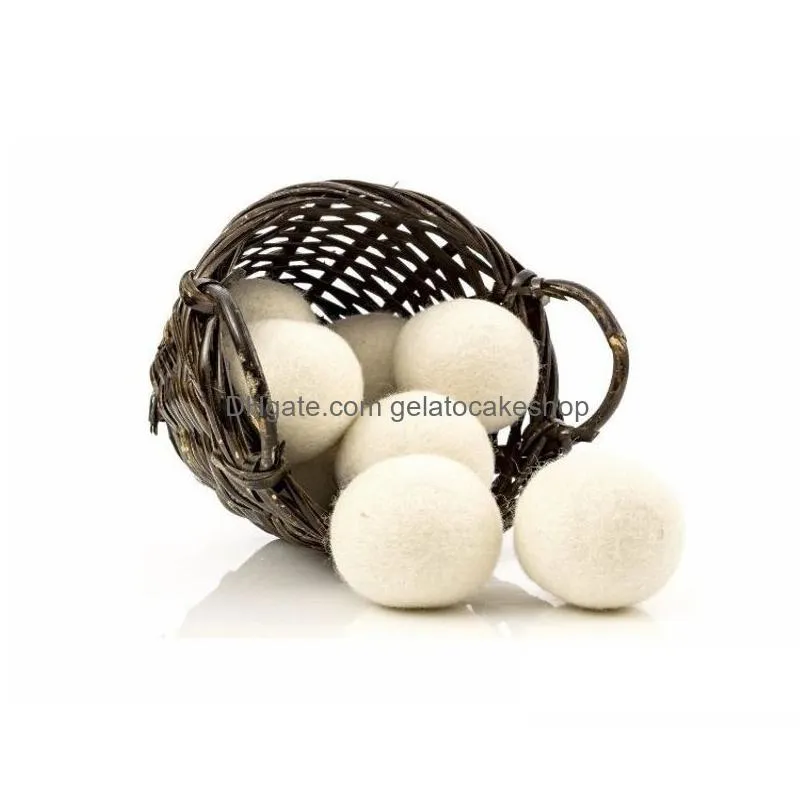 100 natural wool dryer balls premium reusable natural fabric softener static reduces helps dry clothes in laundry quicker