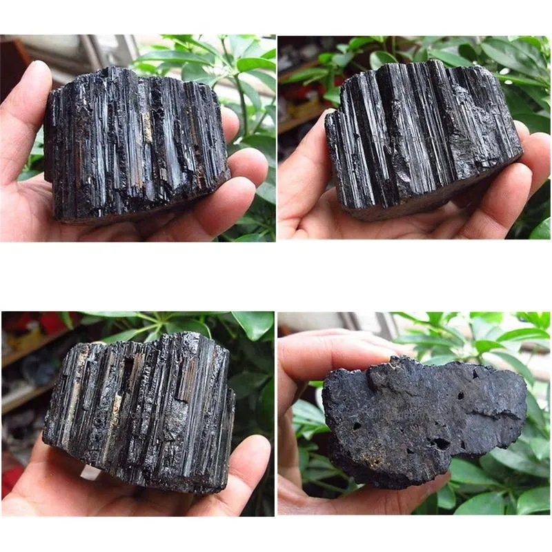 Decorative Objects & Figurines 350G Natural Black Tourmaline Crystal Stone Original 201125 Drop Delivery Home Garden Home Decor Home A Dhqyk