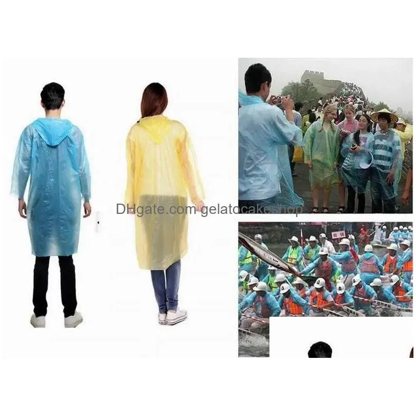 2000pcs disposable pe raincoat adult onetime emergency waterproof hood poncho travel camping must rain coat outdoor rainwear