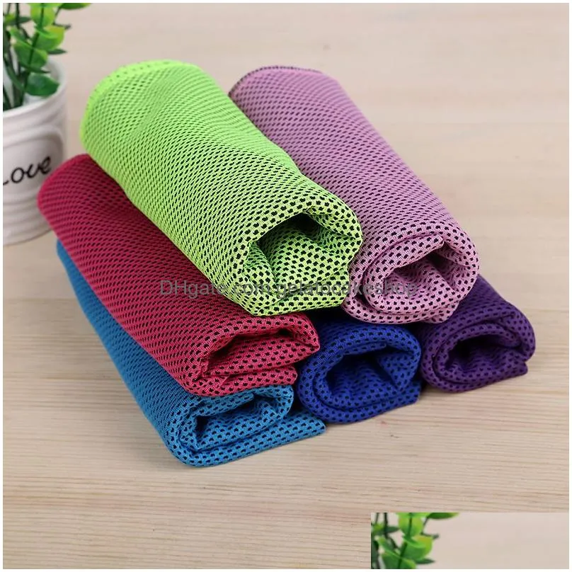 9030cm ice cold towel cooling summer sunstroke sports exercise cool quick dry soft breathable cooling towel